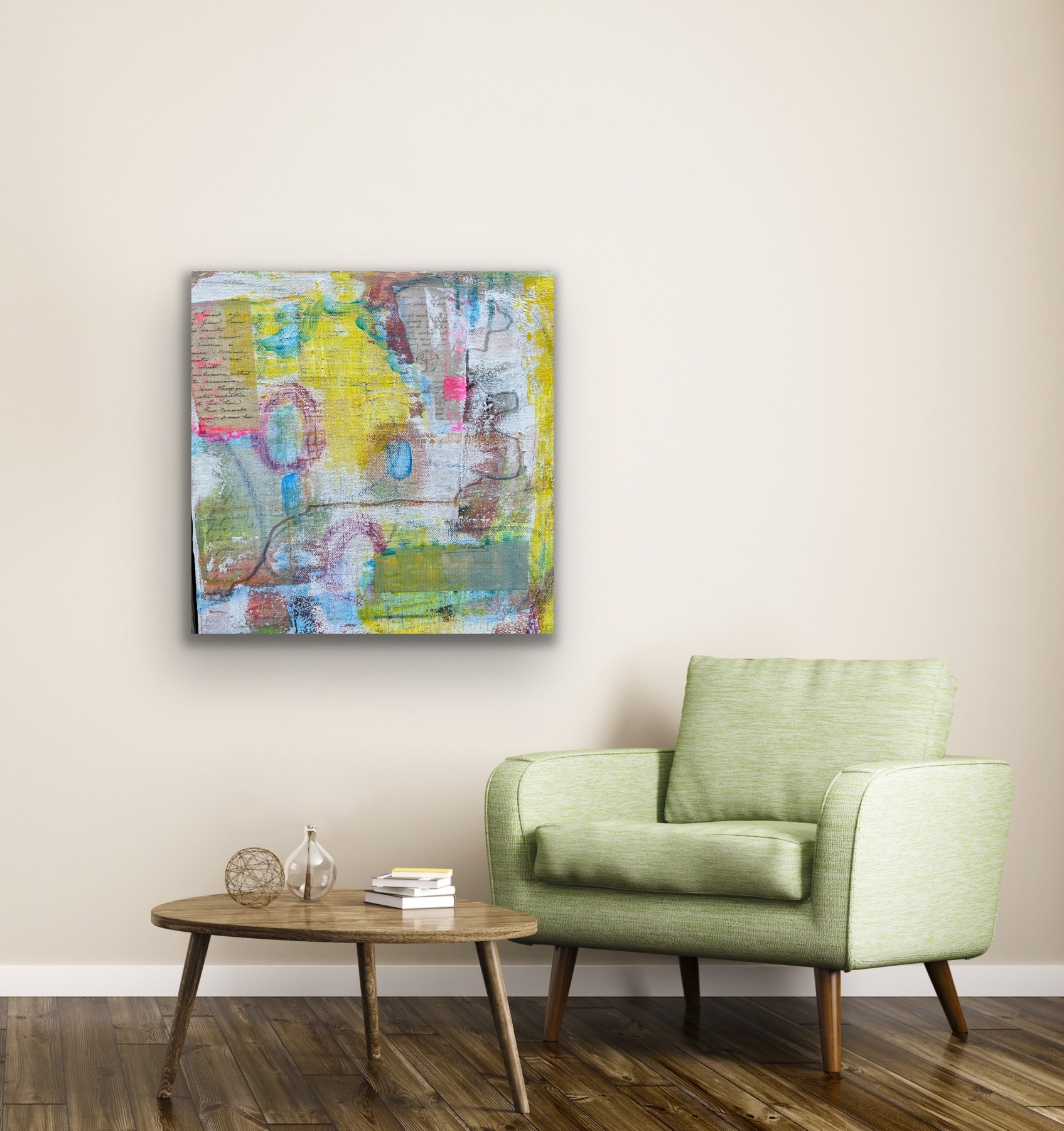 Bright abstract art UK loads of colour duplex set