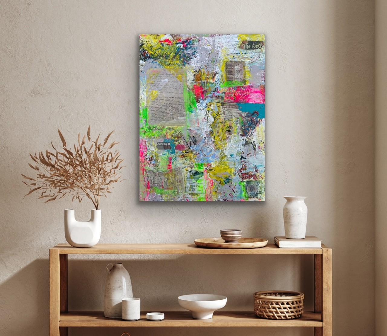 UK abstract artist original florescent colours for sale