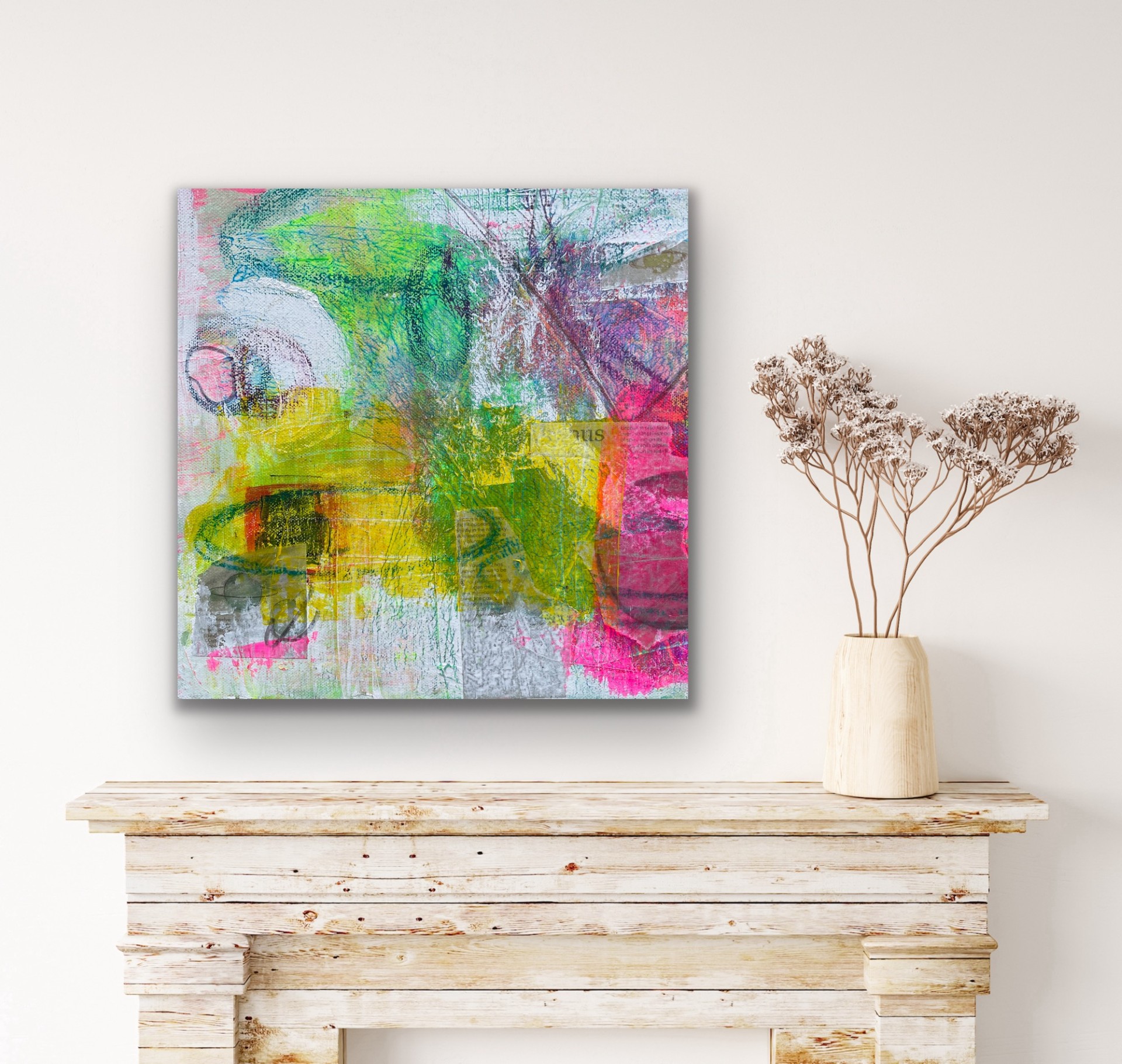 Bright colourful abstract art for sale in the UK