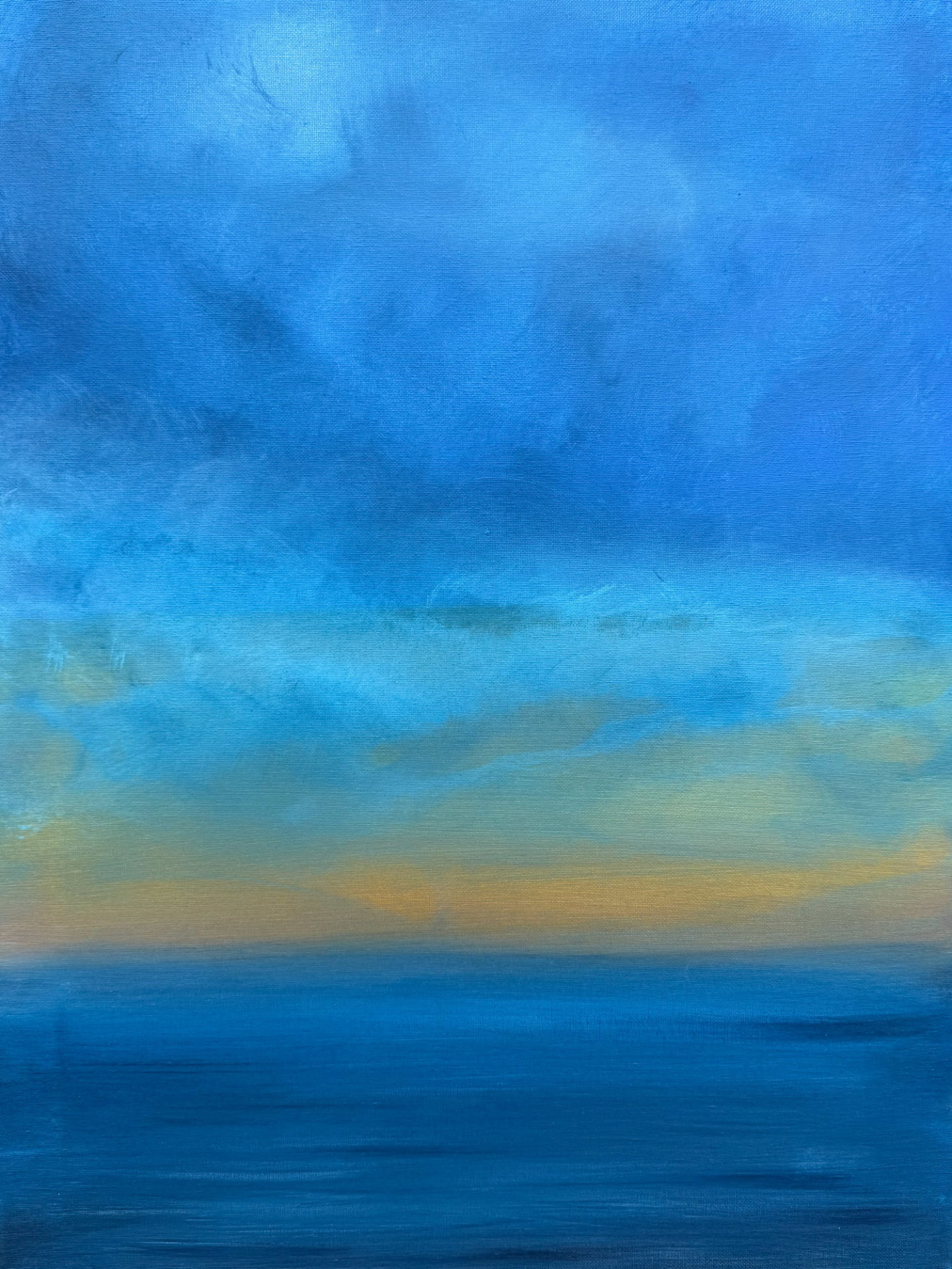 vibrant bright sunset original painting UK artist