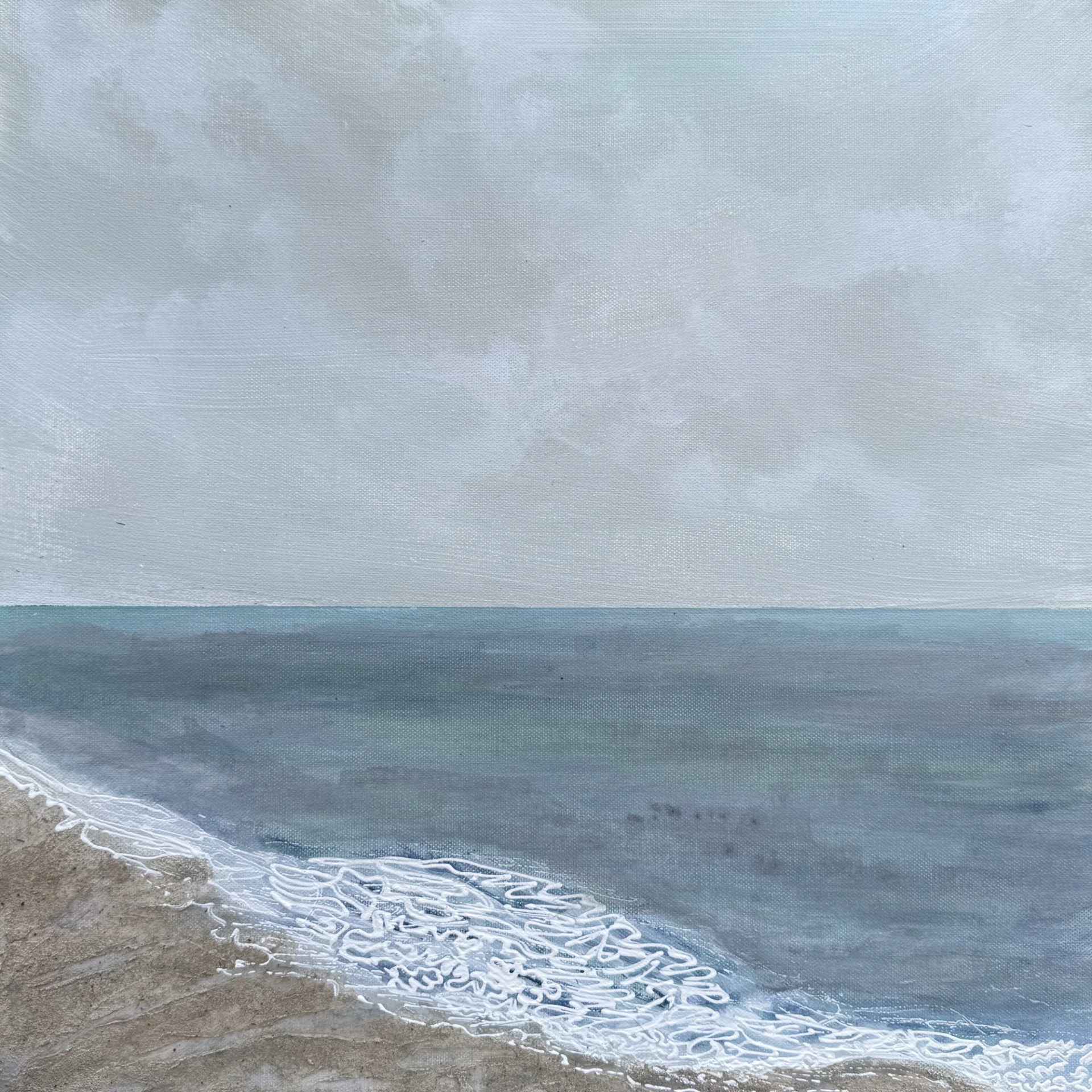 original beach painting of the sea UK british artist contemporary artwork modern painting