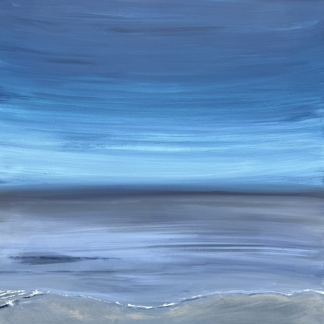 Modern contempory original painting on  canvas of the sea UK art for sale abstract art tranquil calming art for spa hotels and commercial spacs