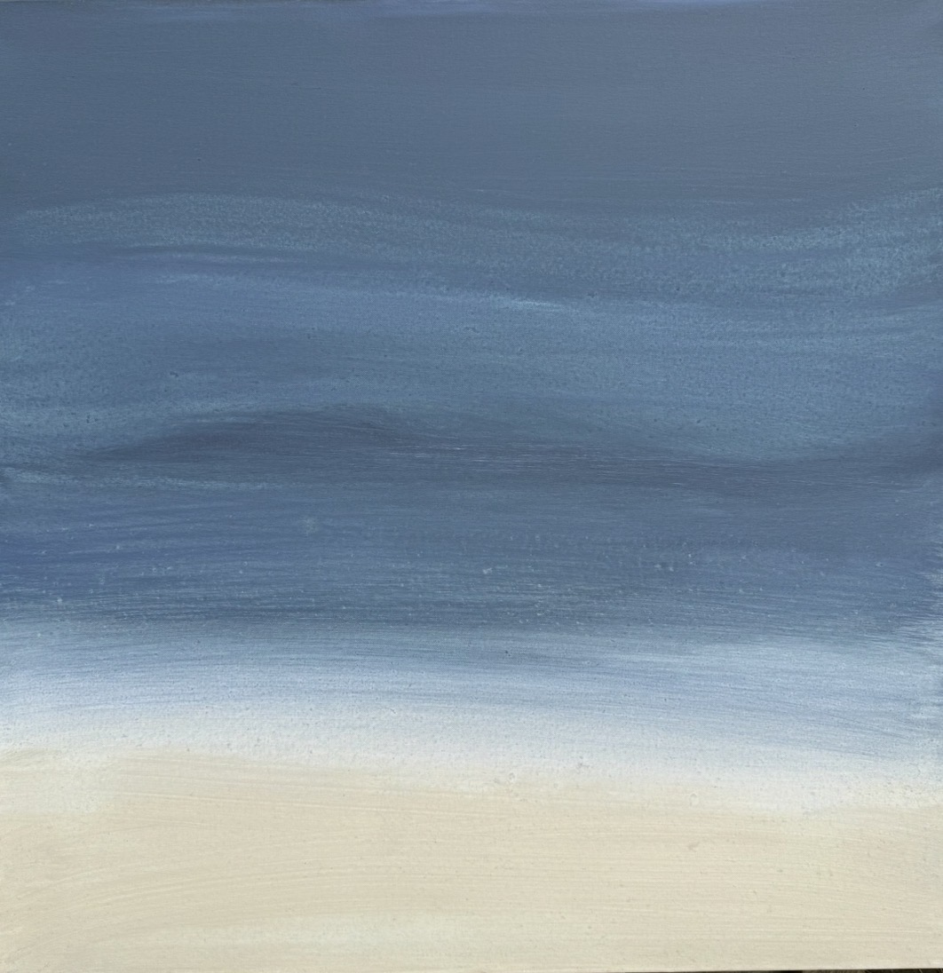 original painting of the sea tgranquil white sands calming picture on canvas UK art for sale in Oxford contemorarly large artwork for spas